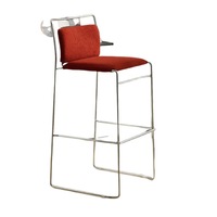 Tabouret de bar empilable en cuir PU style industriel antique, très demandé, pour restaurant, hôtel, salle à manger et usage extérieur