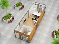 Petites maisons en conteneur préfabriquées de 3 chambres à coucher Maison en conteneur complète prête à être expédiée