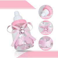 Mini bouteille boîte-cadeau de bonbons pour bébé douche nouveau-né baptême fête d'anniversaire-garçons et filles décoratif mangeoire Style conteneur