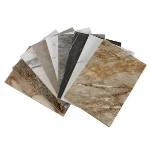 Factory Wholesale Stone Panels PVC Marble Sheet UV Coating Wall Panel Plastic Board for Indoor Decoration