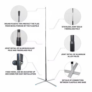 Rak Display spanduk spanduk iklan kustom promosi bulu bendera - Product Image 5