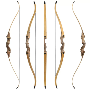 Black Hunter Traditionele Recurve Boogset RH/LH - 60" 20-60LBS, Bamboe Core <span class=keywords><strong>Limbs</strong></span> Boogschieten voor Schieten en Jagen - Product Image 4