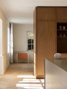 Stander Size Green Kitchen Cabinets Modern French Style Kitchen <b>Island</b> on Wheels with Fold Down <b>Table</b> and Storage Drawers - Product Image 2