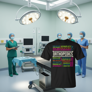 Camiseta de ortopedia para cirujanos y enfermeras con diseño de temática médica - Product Image 3