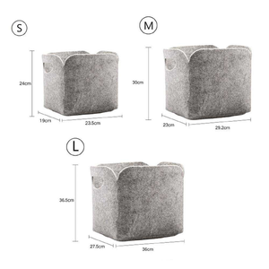 Cajas de Almacenamiento Rectangulares de Fieltro de Poliéster Sostenible, Estilo Americano Simple, Multifuncionales, de Gran Capacidad, para Uso Doméstico - Product Image 2