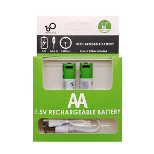 Piles rechargeables AA/AAA réutilisables 1,5 V avec chargement USB Type-C, packs de 4/2, 2600 mWh/750 mWh, pour ordinateurs portables et jeux - Product Image 6
