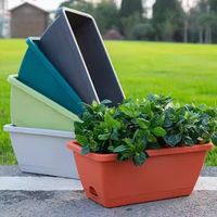 Grand pot carré hollandais à suspendre au mur, design écologique, plastique PP durable pour plantes de jardin, fleurs de style américain