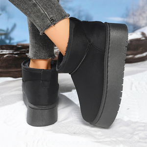<span class=keywords><strong>Botas</strong></span> de Nieve <span class=keywords><strong>para</strong></span> <span class=keywords><strong>Mujer</strong></span>, con Punta Redonda, Estilo Casual de Invierno, Cálidas, Cómodas, con Plataforma Gruesa y Antideslizantes - Product Image 6