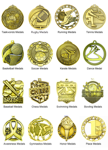 Medallas de fútbol Juegos Juego de maratón Culturismo Pickleball Animado Muay Player Coaches Thai Ribbons Logo Make Fun Metal Tennis M - Product Image 4