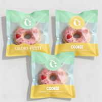 Emballage personnalisé pour biscuits, sachets individuels pour biscuits, emballage en plastique mat avec fenêtre transparente, thermoscellage