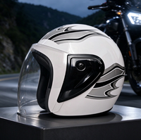 Nouveaux casques de moto demi-face ABS tendance pour adultes, casques modulaires de moto, casques de sécurité, protection de la tête