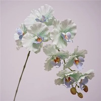 Bouquet de 9 orchidées Phalaenopsis artificielles pour la décoration de la maison, arrangement floral artificiel, fleurs artificielles pour la décoration de mariage