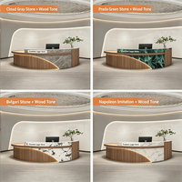 Comptoir de réception laqué minimaliste moderne multifonctionnel en bois massif pour salon de beauté, bar, magasin de vêtements, studio de danse
