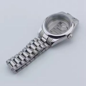Boîtier de montre avec bracelet de 39 mm à lunette ronde, adapté au mouvement mécanique automatique Seiko NH35A, bracelet de montre de type <span class=keywords><strong>President</strong></span>, pièces de montre - Product Image 5