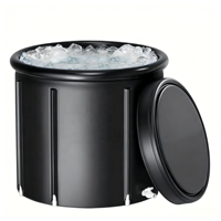 Baignoire à glace portable OEM 119 Gal avec couvercle en tissu imperméable, pour une personne, thérapie par immersion froide, récupération, baril gonflable