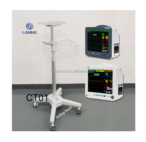 LANNX CT01 Bon Fournisseur Support de Moniteur Multiparamètre Chariot de Laboratoire Soins Infirmiers Poste de Travail Médical Support de Chariot Mobile Roulant - Product Image 1