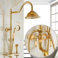 Robinet de douche classique moderne en bronze à poignée unique, ensemble de douche de pluie pour baignoire, mitigeur de douche en acier inoxydable 304