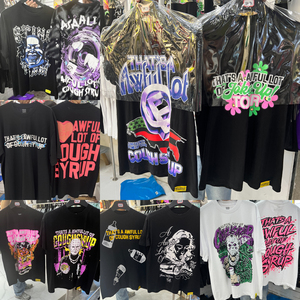 T-shirts ALOCS en gros – Vêtements de créateur de haute qualité – T-shirt imprimé avec logo « THAT'S AWFUL LOT of COUGH SYRUP » pour hommes - Product Image 1