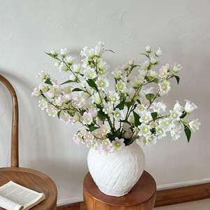 Fleur artificielle de muguet en soie, haute simulation, pour décoration de mariage et de maison, couleurs : violet, bleu clair, blanc, rose, jaune, bleu, violet - Product Image 4