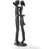 Amazon Hot Sale Liebe Statue Romantische Metall Ornament Figur Paar Eisen Skulptur, Home & Office Dekoration