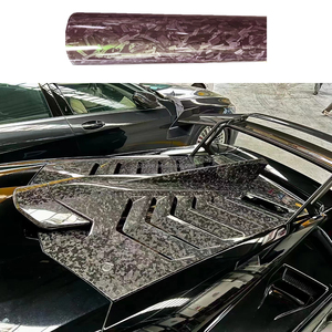 高光沢石鍛造カーボングレーカーラッピングビニールフィルムオートバイステッカーデカール炭素繊維サイドミラーカバーPPFフィルム - Product Image 2