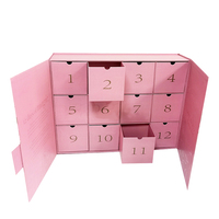 Boîtes rigides personnalisées de luxe en carton pour emballages cadeaux de beauté et cosmétiques, nouveau design, vide, calendrier de l'avent de Noël