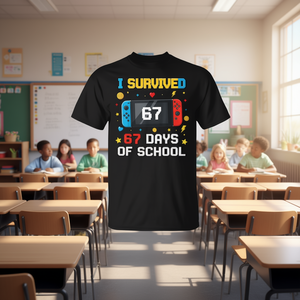 Sobreviví a 67 días de la escuela, camiseta con diseño a juego del equipo de profesores - Product Image 3