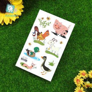 Couleur d'impression avec des conceptions de <span class=keywords><strong>tatouage</strong></span> de <span class=keywords><strong>cheval</strong></span> de corbeau d'encre blanche enfants tatouages temporaires imperméables autocollant de <span class=keywords><strong>tatouage</strong></span> de Style ferme pour enfants - Product Image 6