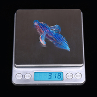WEIHE 7cm/3g 5 couleurs TPE Leurre de pêche souple Appât de pêche souple avec ailes Squeins Inside Pin-tail Leurres pour plates-formes