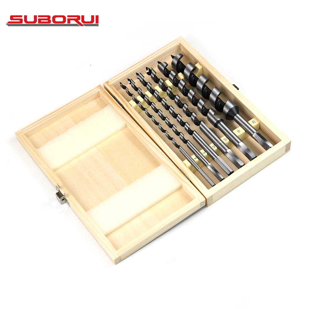 Borui 6PCS Multi-Purpose Best Hex Shank Drill Bits Extra Long Wood Auger Drill bits Set For Woodworking