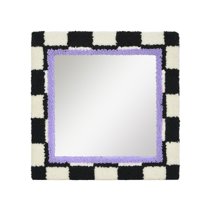 Homco Bán Buôn Quảng Trường Lưới Coutom Thảm Trang Chủ Trang Trí Làm Tay Phòng Ngủ Gương Trang Trí Tufted Thảm - Product Image 2