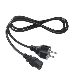 EU Power Adapter Cord 1.5m 1.8m 6ft Euro Plug Schuko to IEC C13 Power Supply Cable For PC Computer Monitor Epson Printer TV