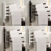 Porte-serviettes pivotant peu encombrant, étagère de rangement verticale pour serviettes de toilette, débarbouillettes et accessoires de salle de bain