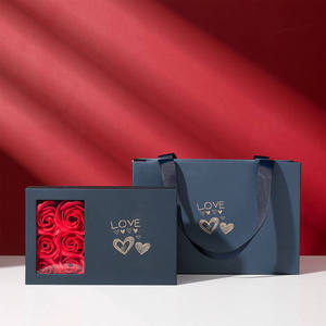 Boîte en papier PVC avec logo personnalisé, emballage avec sac cadeau, savon, rose, bijoux, boîte cadeau pour la Saint-Valentin - Product Image 2