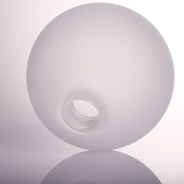 कस्टम ब्लो फ्रॉस्टेड ग्लास बॉल पेंडेंट लैंप सना हुआ गोलाकार गोल ग्लोब बॉल पेंडेंट चंदेलियर के लिए कस्टम कोन ग्लास लैंपशेड