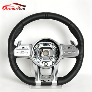 Nouveau volant en cuir noir carbone pour <span class=keywords><strong>Mercedes</strong></span> <span class=keywords><strong>Benz</strong></span> W213 C238 W463 W464 W222 C217 CLS C257 W205 C63 AMG - Product Image 1