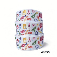 Ruban imprimé de haute qualité, ruban gros-grain personnalisé pour la rentrée scolaire, pour décorer les nœuds pour cheveux, accessoires d'emballage cadeau