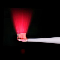 Cepillo de Dientes para Cuidado Bucal Diario con Luz Roja para Tratamiento de Encías, Terapia de Luz Roja, Cepillo de Dientes para Adultos, Reduce la Sangrado Dental, Repara las Encías
