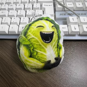 Cavolo mi ride ciondolo vocale di musica 3D carino peluche bambola stampa portachiavi studente-zainetto appeso schiena a scuola di soia cinese - Product Image 2