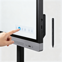 Tableau blanc interactif avec panneau LED, 20 points tactiles, garantie 1 an, résolution et dimensions personnalisables, cadre métallique, 120 Hz