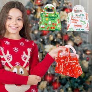 Wholesale Tearproof <b>Felt</b> Cloth Fabric Handle Bag Candy Toy Packaging Christmas Custom Gift Bag for Product Promotion - Product Image 3