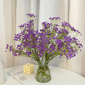 Fleurs artificielles de gypsophile rose en plastique, haute simulation, pour décorations de mariage et de maison, branche unique - Product Image 4