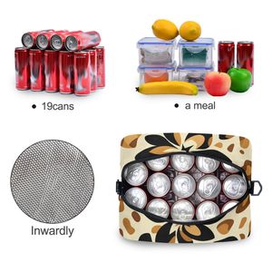 Personalized Floral Print <b>Lunch</b> <b>Bag</b> with Zipper Insulated Cooler <b>Bag</b> <b>for</b> <b>Women</b> Travel Camping Casual Use - Product Image 4