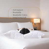 Oreiller de lit en microfibre de haute qualité, alternative au duvet, blanc et doux, certifié ISO9001, pour hôtels 5 étoiles, hôtellerie, chambre d'hôtes