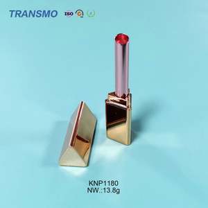 Emballage de tube de rouge à lèvres doré, tube de baume à lèvres triangulaire mince, tube de rouge à lèvres doré personnalisé, conception d'emballage de tube de rouge à lèvres - Product Image 4