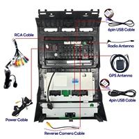 Moniteur de voiture Android à double écran de 9 pouces, 8 cœurs, 2+32 Go avec WiFi, navigation GPS, lecteur multimédia pour Ford F150 F-150 2015-2021