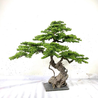 Branche de pin de cyprès d'intérieur extérieur Grande plante en pot Grand décor Arbre artificiel de cèdre de cyprès Arbre artificiel de bonsaï