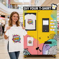 Máquina Expendedora de Impresión de Camisetas de Autoservicio, Máquina Expendedora de Impresión de Ropa con Terminal de Pago con Pantalla Táctil