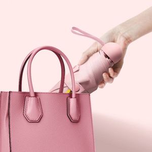 Parasol de poche mini classique cinq plis pour femme, protection UPF50+, double usage soleil et pluie, parapluie portable, vente en gros - Product Image 5