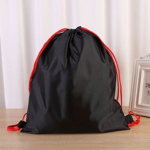 Custom 210D Waterproof Polyester Small Size Unisex Storage Bag Double Shoulder <b>Drawstring</b> <b>Backpack</b> - Product Image 4